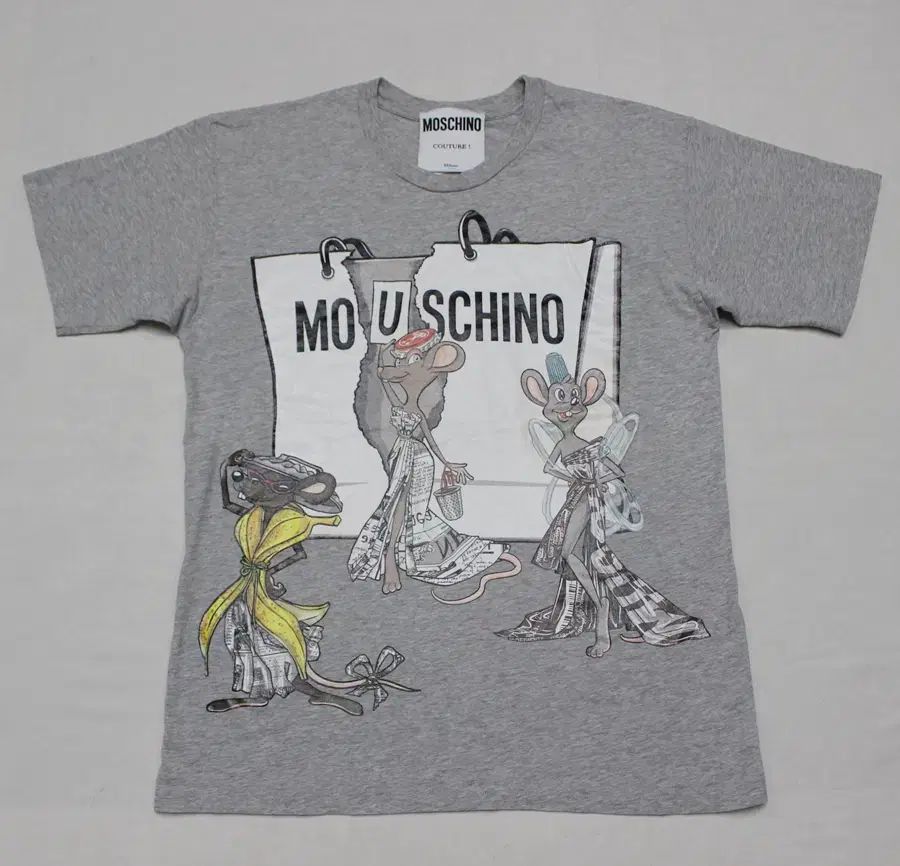 モスキーノ 正規品 メンズ ラウンド 半袖 Tシャツ 星斎湾 クリーン 