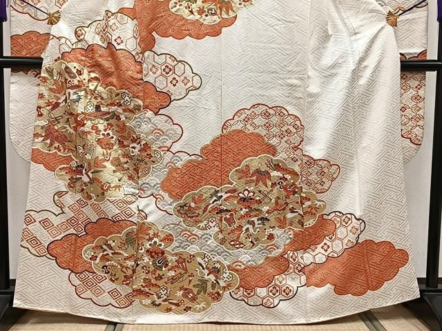 平和屋着物○豪華振袖 絞り 桐文 黒地 金銀彩 正絹 逸品 AAAZ8920ph 平和