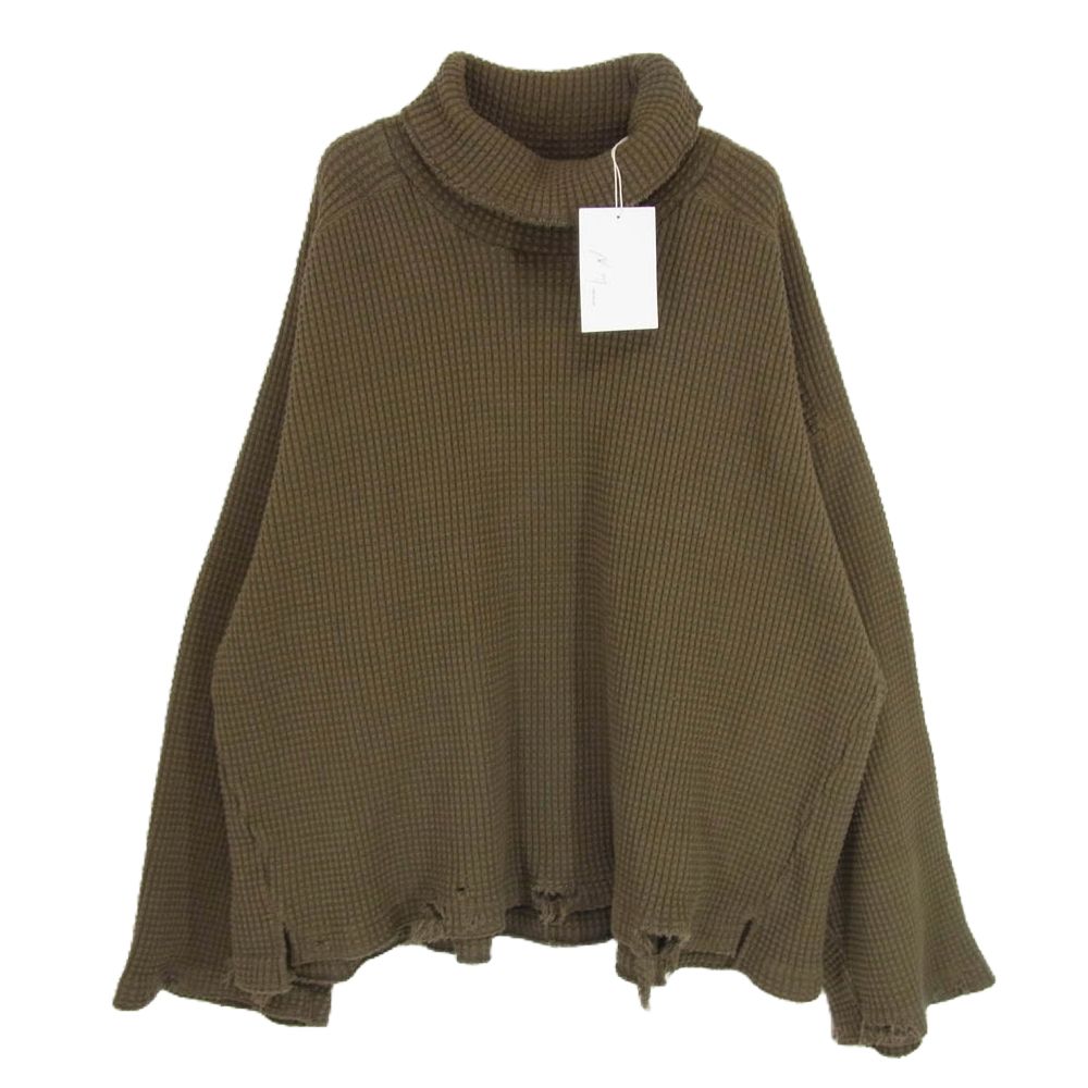 ancellm ダメージ ワッフル タートルネック カットソー size1 ancellm ダメージ ワッフル タートルネック カットソー size1 ANCELLM