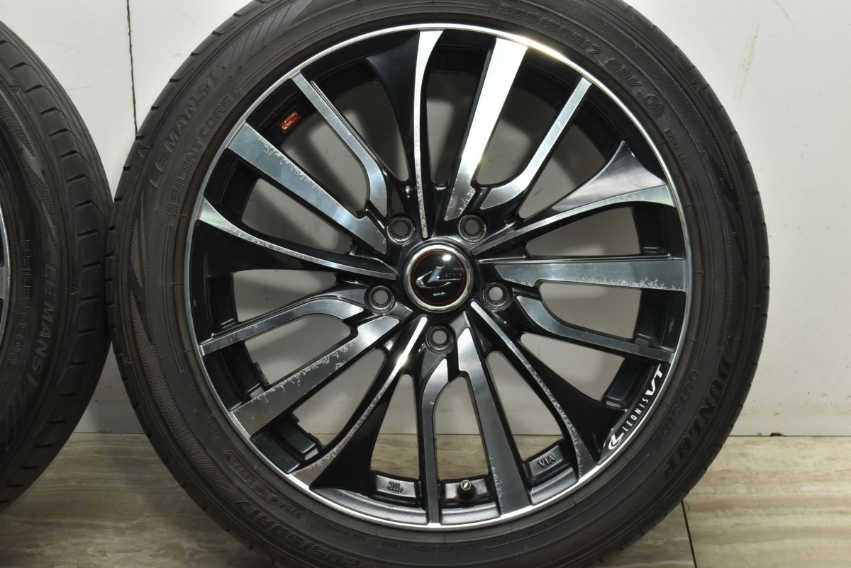 良好品】レオニス VT 17in 6.5J +53 PCD114.3 ダンロップ ルマンV 205 