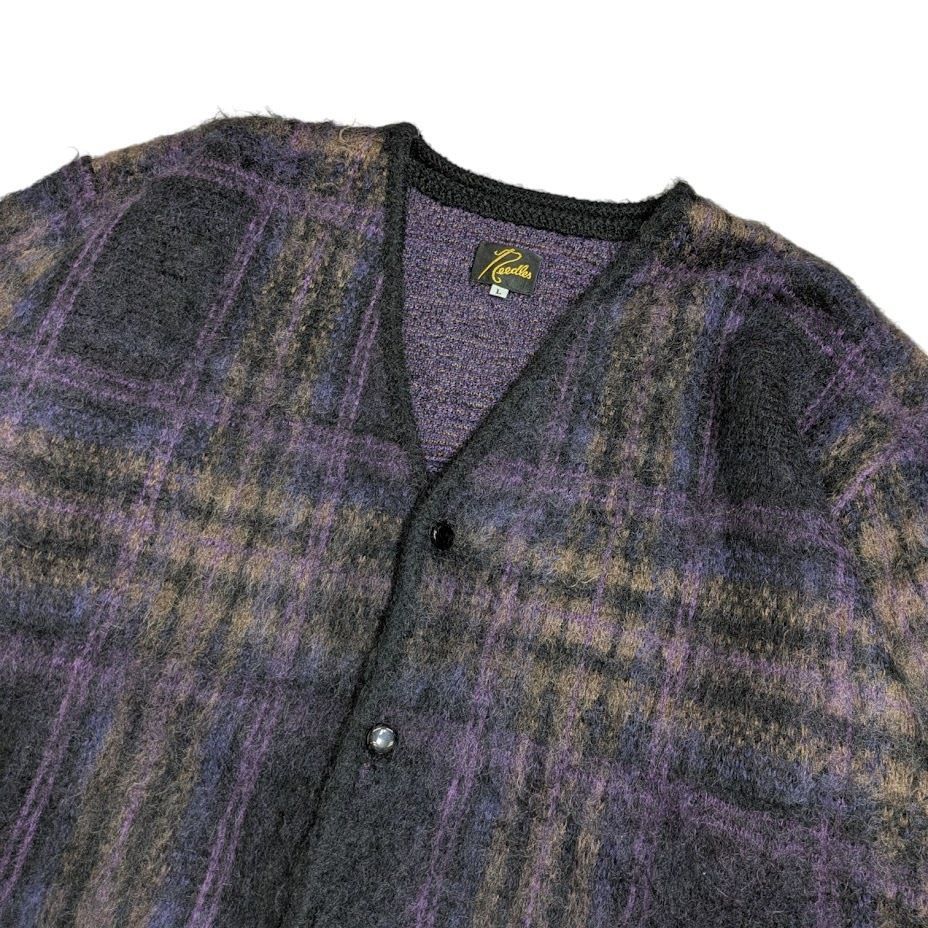 ニードルス モヘアカーディガン　パープル　サイズL Needles ニードルス カーディガン XS パープル系 NEEDLES