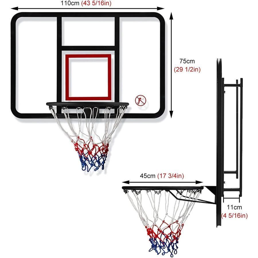バスケットボールスタンド バスケットボールフープ 屋内 屋外 バスケットゴール 壁取り付 耐久性 ポータブル バスケットボール用ゴール インストールが簡単 トレ