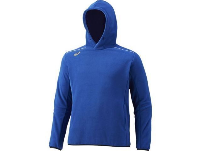 asics アシックス FLEECE PARKER ロイヤル 2XO BAW211 43 | スポーツ 運動 衣類 衣料品 服 ウエア ウェア アパレル 野球 ベースボール アウター インナー トップス パーカー 男性 メンズ フリース 長袖 
