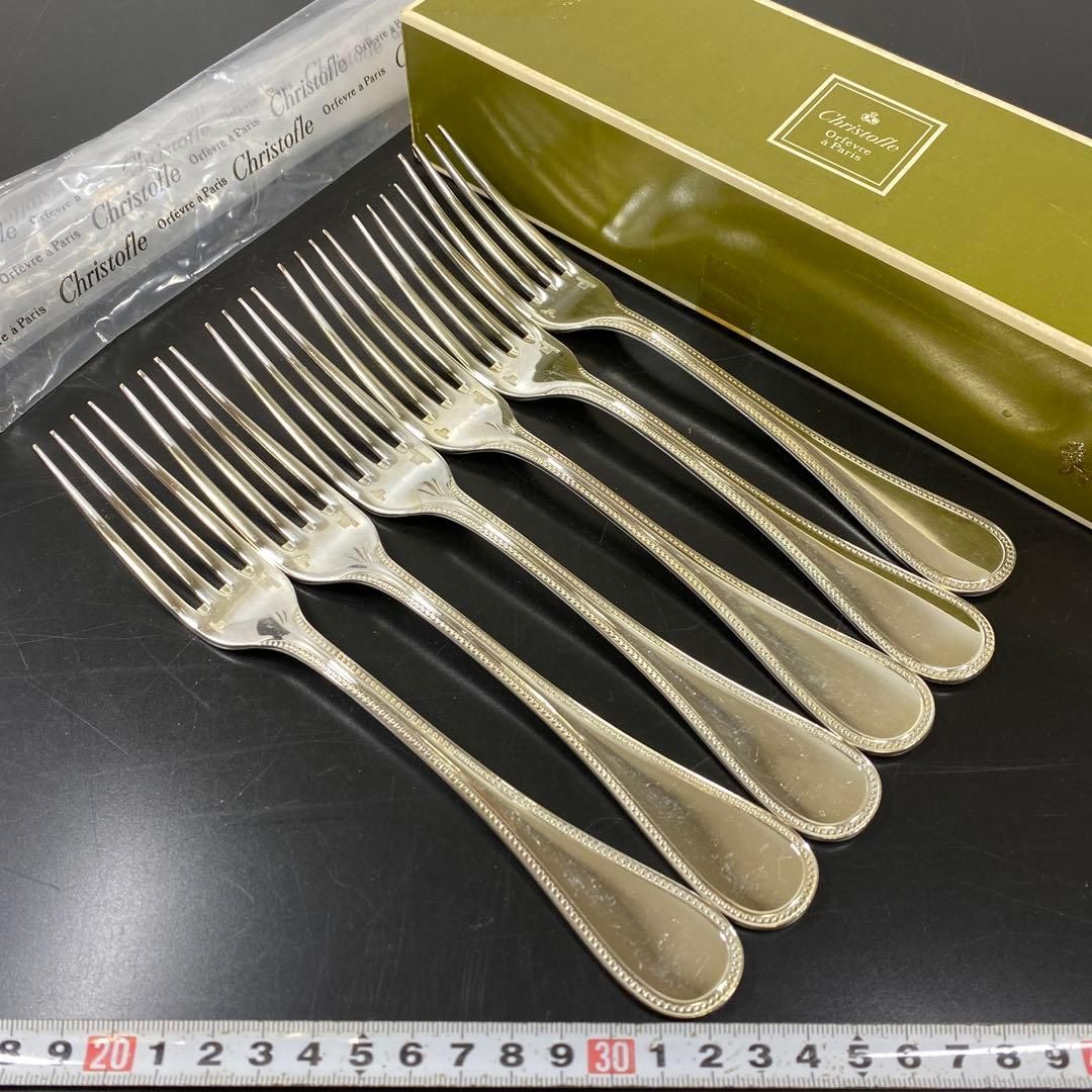 クリストフル パール ディナーフォーク6点 471g 東さ6-1008