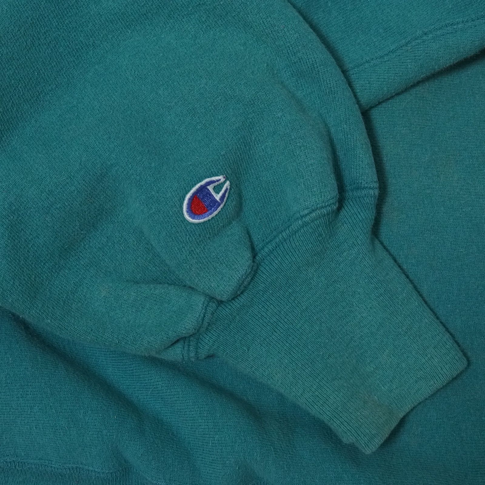 90s USA製 Champion スウェット グリーン　フェード リバースウィーブ スウェット XL グリーン 90s USA製