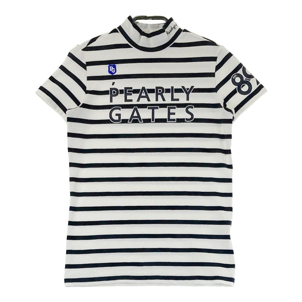 新品パーリーゲイツボーダーハイネックサイズ0 サイズ：0 PEARLY GATES パーリーゲイツ ハイネック 半袖Tシャツ