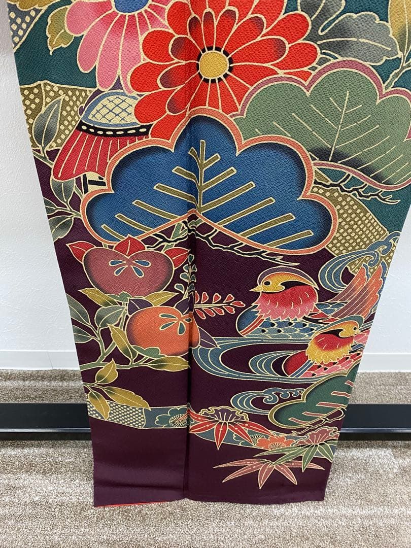 振袖 紅型調 振りぼかし胴裏 身丈158cm MO3134 - メルカリ