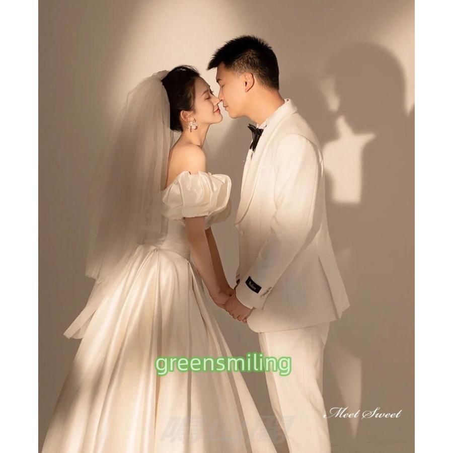 ウェディングドレス ウエディングドレス ロングドレス 二次会 結婚式 前撮り ブライダル 花嫁 オフショルダー パフスリーブ Aラインドレス WP数量 価格926 WWW_USTAUSTRALIA_COM_AU