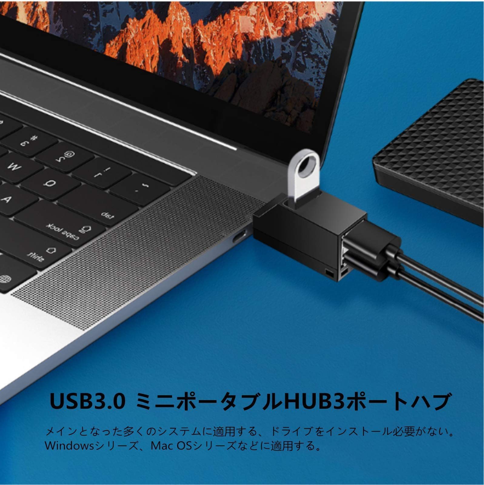 メルカリShops - 【新着商品】YFFSFDC USBハブ 3ポート USB3.0＋USB2.0コン