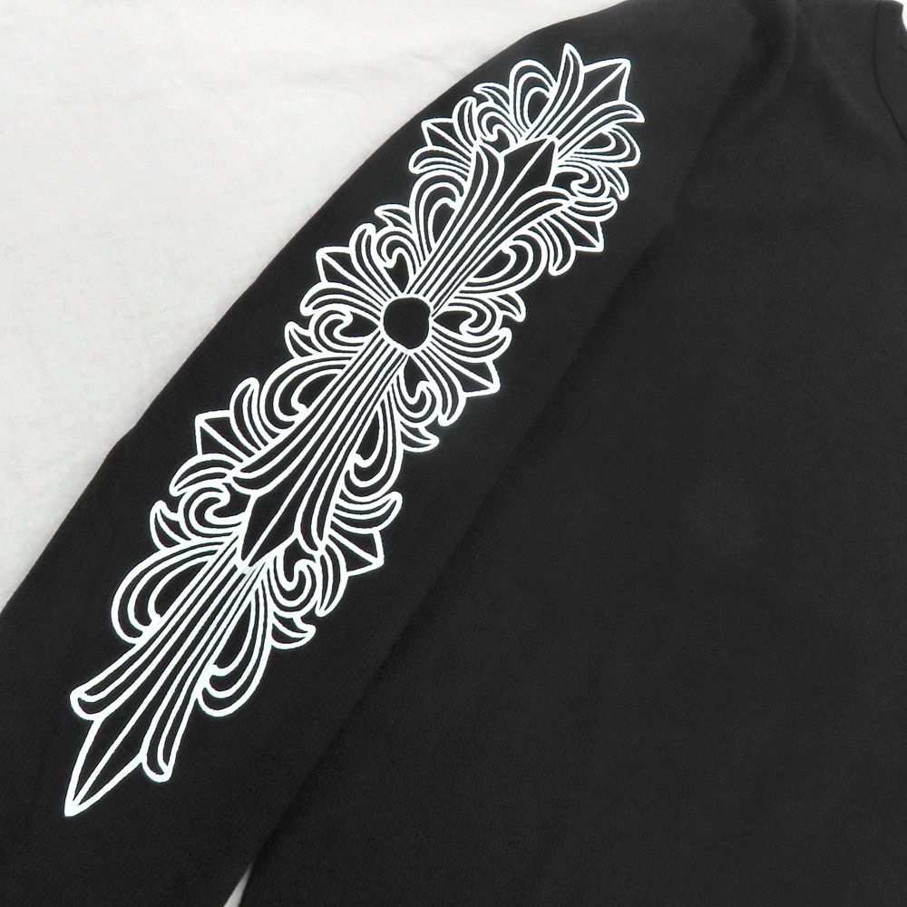 クロムハーツ ロングスリーブホースシュー ロンT 黒　M クロムハーツ ロングTシャツ コットン M ブラック ホースシュー