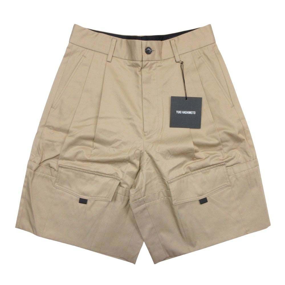 21ss YUKI HASHIMOTO ユウキハシモト カーゴショーツ 2タック ワーク ショート ハーフ パンツ 46 ベージュ メンズ 古着