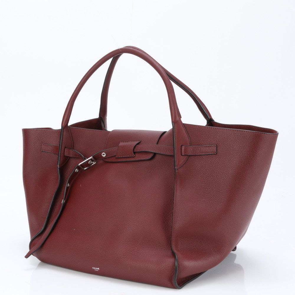 現行ロゴ！極美品✨CELINE ビッグバッグ ミディアム 本革 ボルドー 大容量 CELINE セリーヌ ビッグバッグ ミディアム 182863A4U レザー