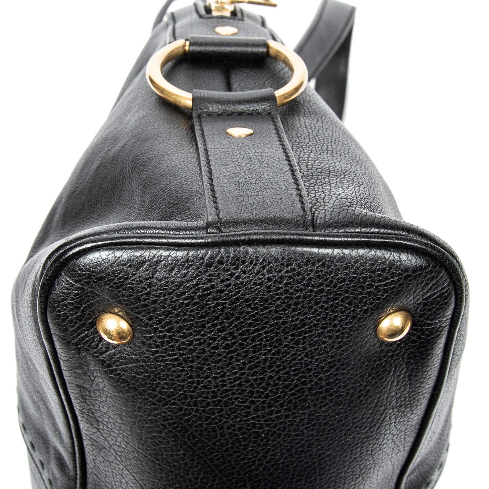 イヴサンローランラージミューズ黒カーフスキンレザーA