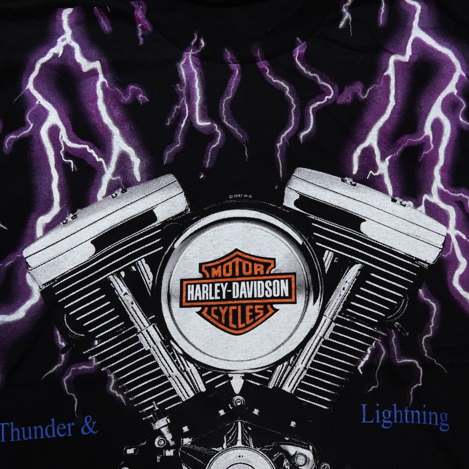 希少 レア ハーレーダビットソン 雷 サンダー tシャツ Lサイズ Yahoo!オークション - 希少 USA製 90's HARLEY DAVIDSON THUNDER