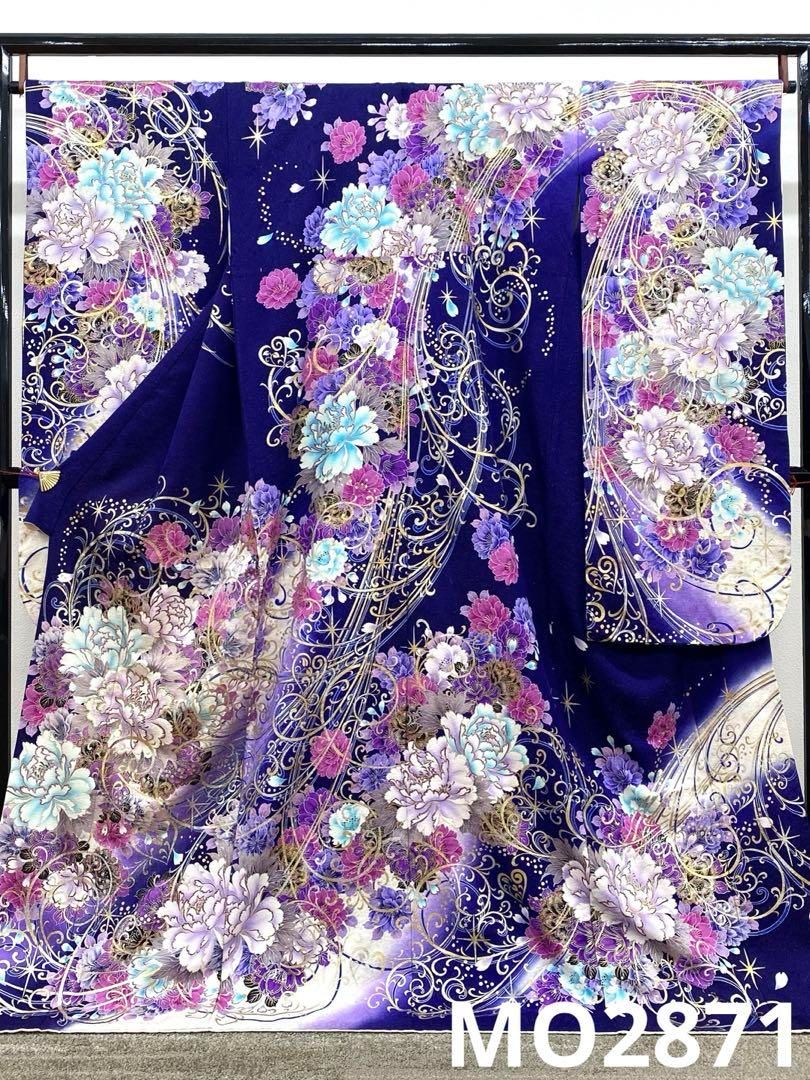 振袖 豪華 銀通し 刺繍 金彩 ラメ 身丈171cm