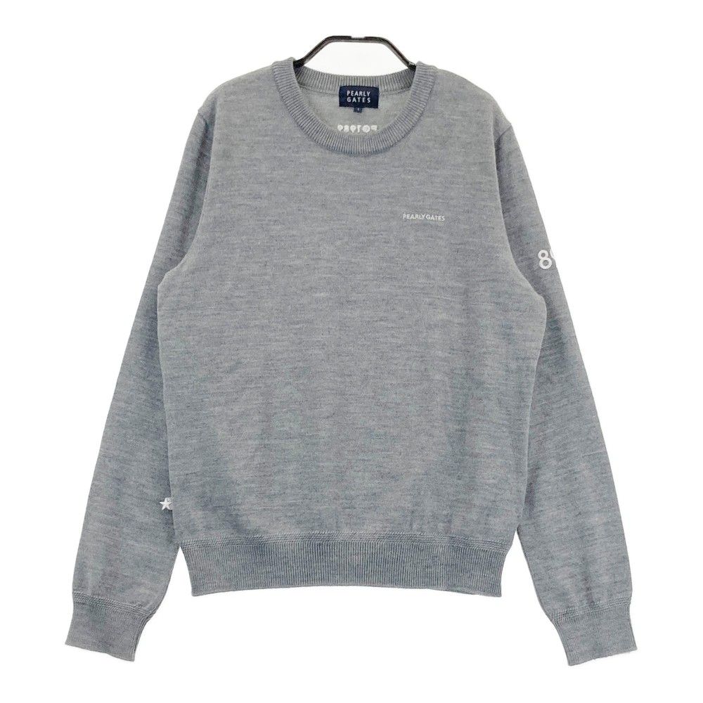 サイズ：1 PEARLY GATES パーリーゲイツ 055-2170110 長袖 ニットセーター  グレー系 [240101372063] ゴルフウェア レディース ストスト サイズ：1 PEARLY GATES パーリーゲイツ 055-2170110 長袖