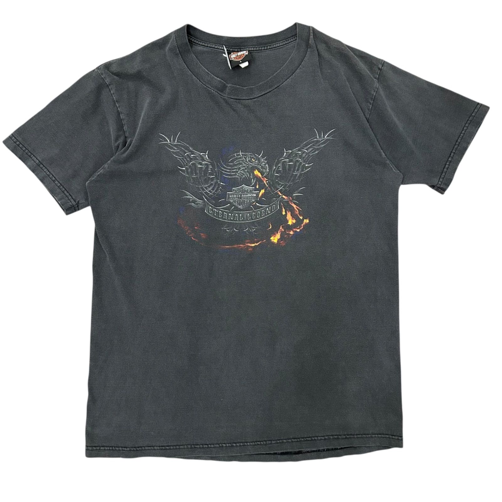 ア*チ様 HarleyDavidson ハーレー　Tシャツ 90s 鬼フェード Harley Davidson - 【00s鬼フェード】ハーレーダビッドソン スミ