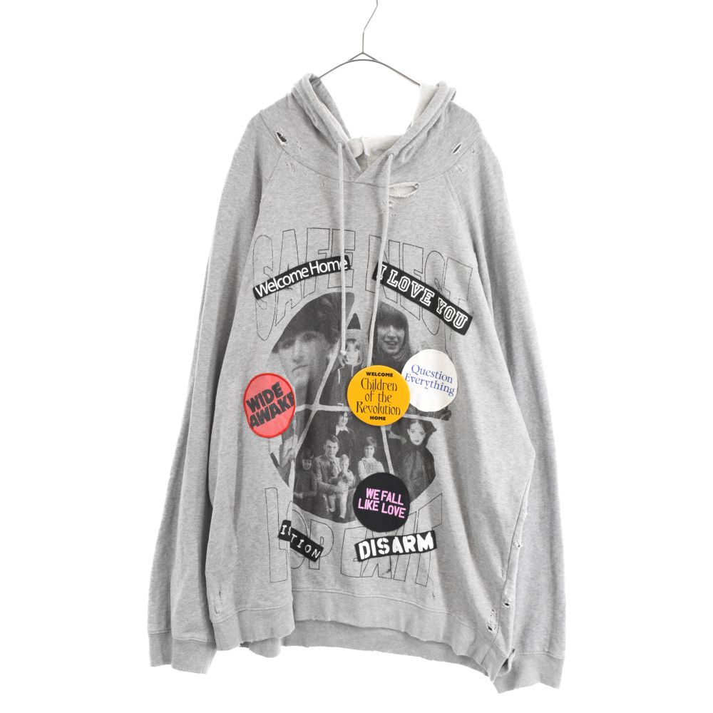 RAF SIMONS (ラフシモンズ) 21SS DESTROYED OVERSIZED HOODIE