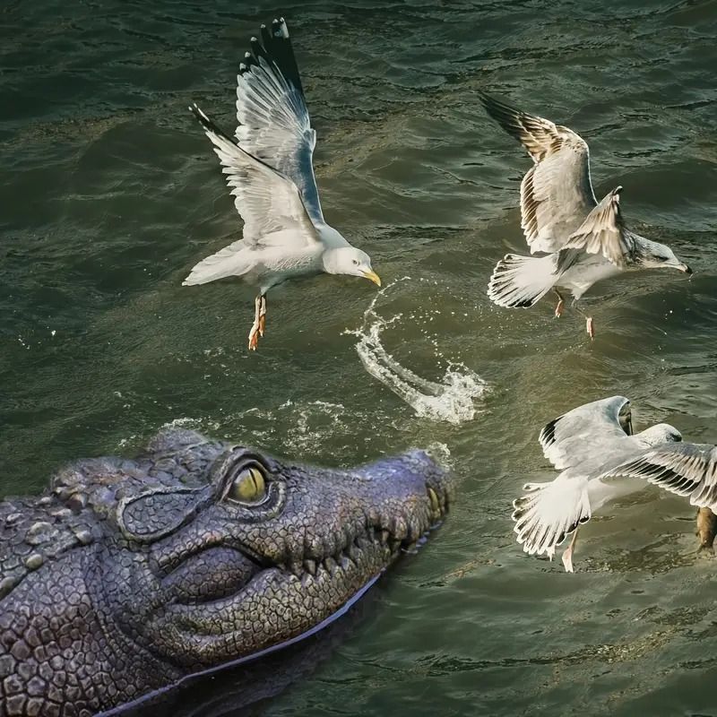 ワニの頭 リアル 水に浮かぶワニ アリゲーター クロコダイル ワニ