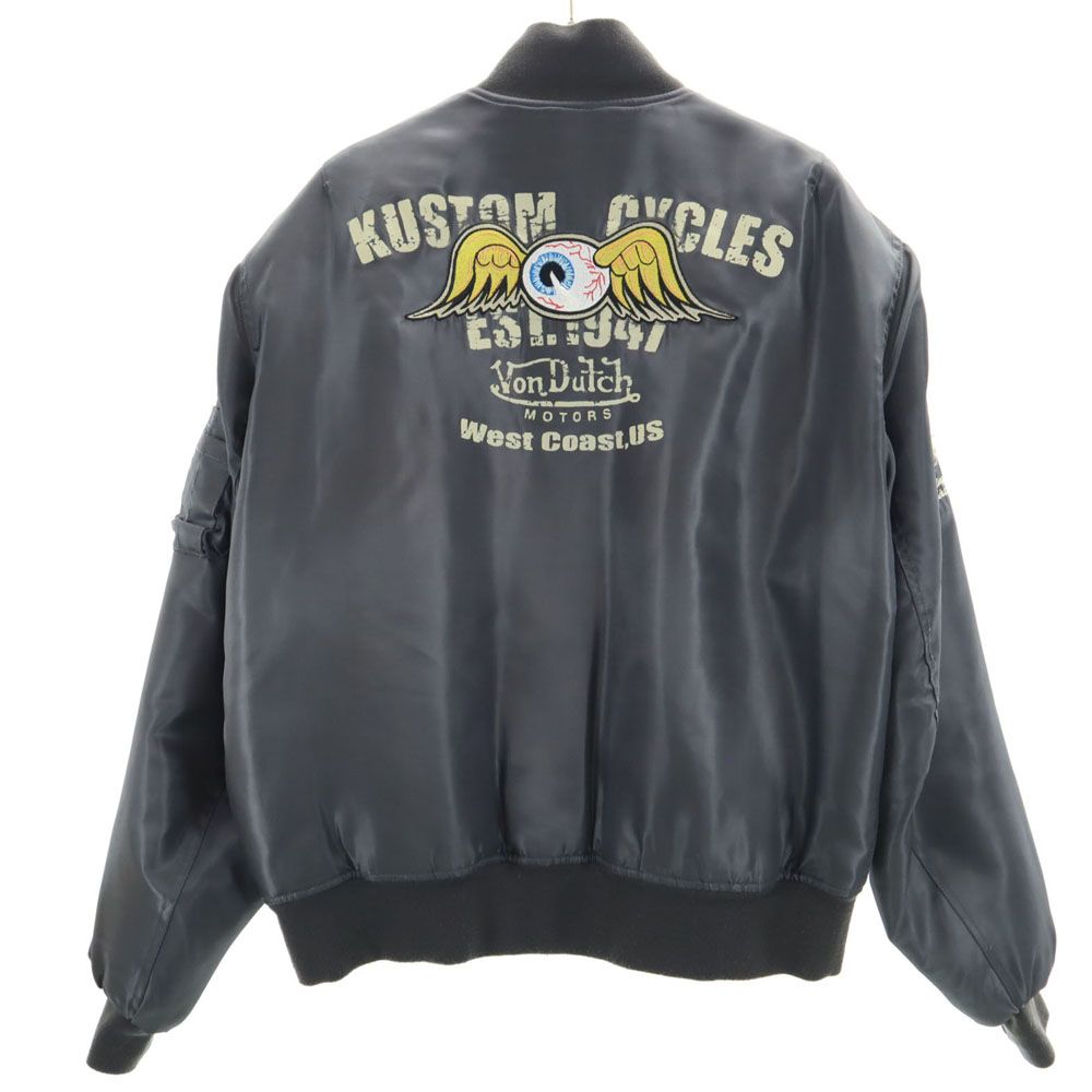 Von Dutch Motorsジャケット MA1 Von Dutch motors MA-1 ボンバージャケット ブラック Fashion Mens