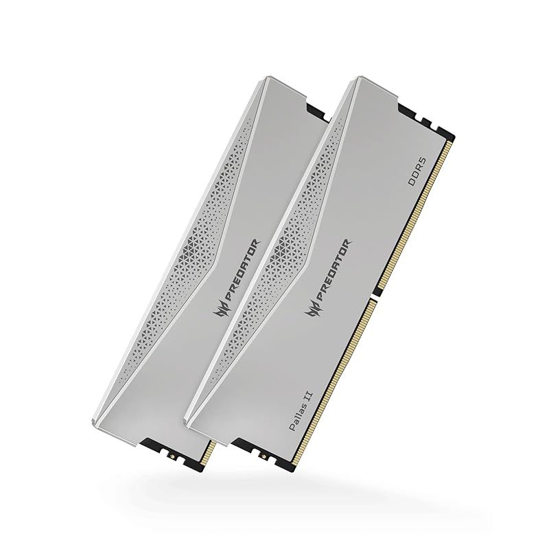 Acer Predator Pallas II DDR5 6000MHz 32GB(16GBx2枚) CL32 デスクトップPC用メモリ DDR5 シリーズ (PC5-48000) Intel XPM 3.0準拠 AMD EXPO メモリキット シルバー 0