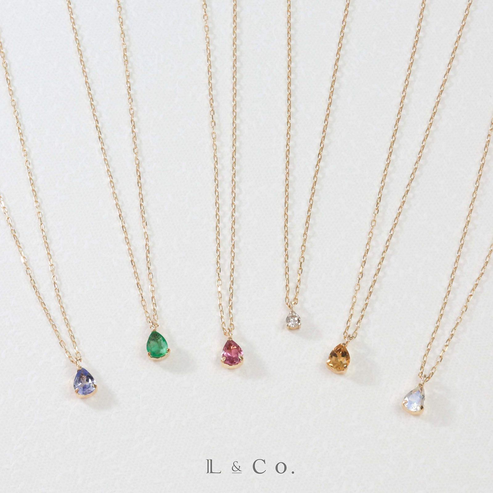 数量限定定番】 L&Co. エルアンドコー / K10 カラーストーンスクエア