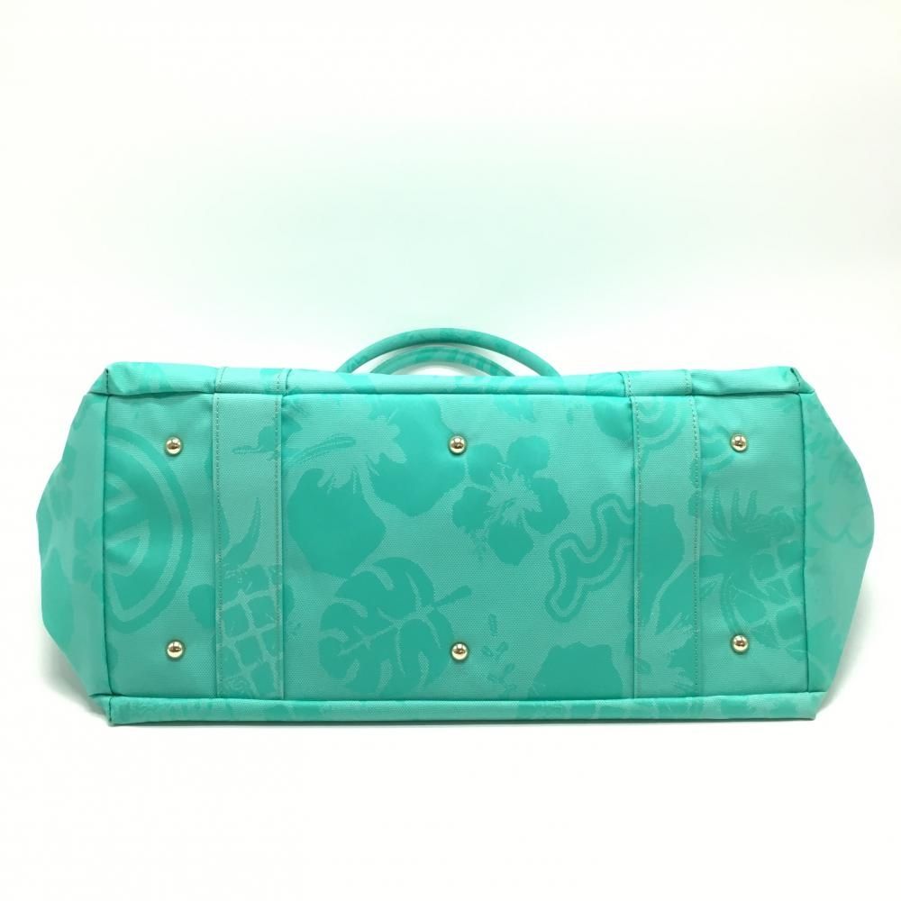 超美品】ムータマリン ロッカーバッグ ミントグリーン系 花柄