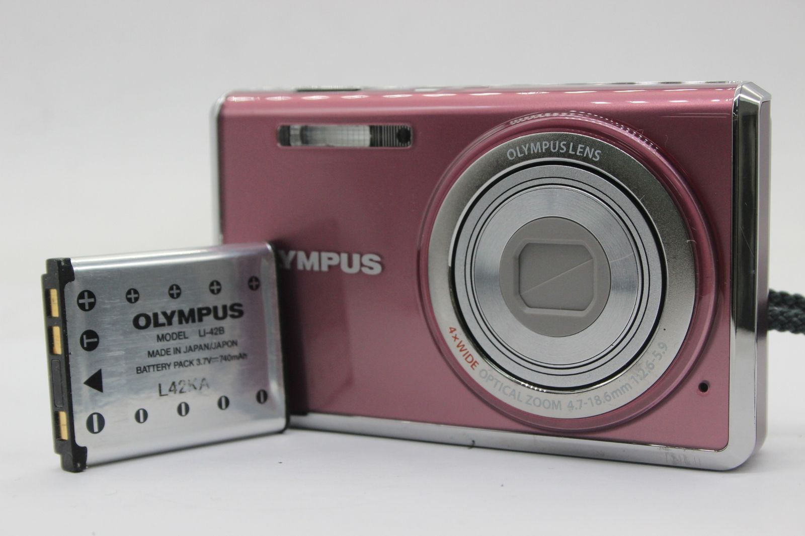 返品保証】 オリンパス Olympus FE-4030 ピンク 4x Wide バッテリー付き コンパクトデジタルカメラ s8796 - メルカリ