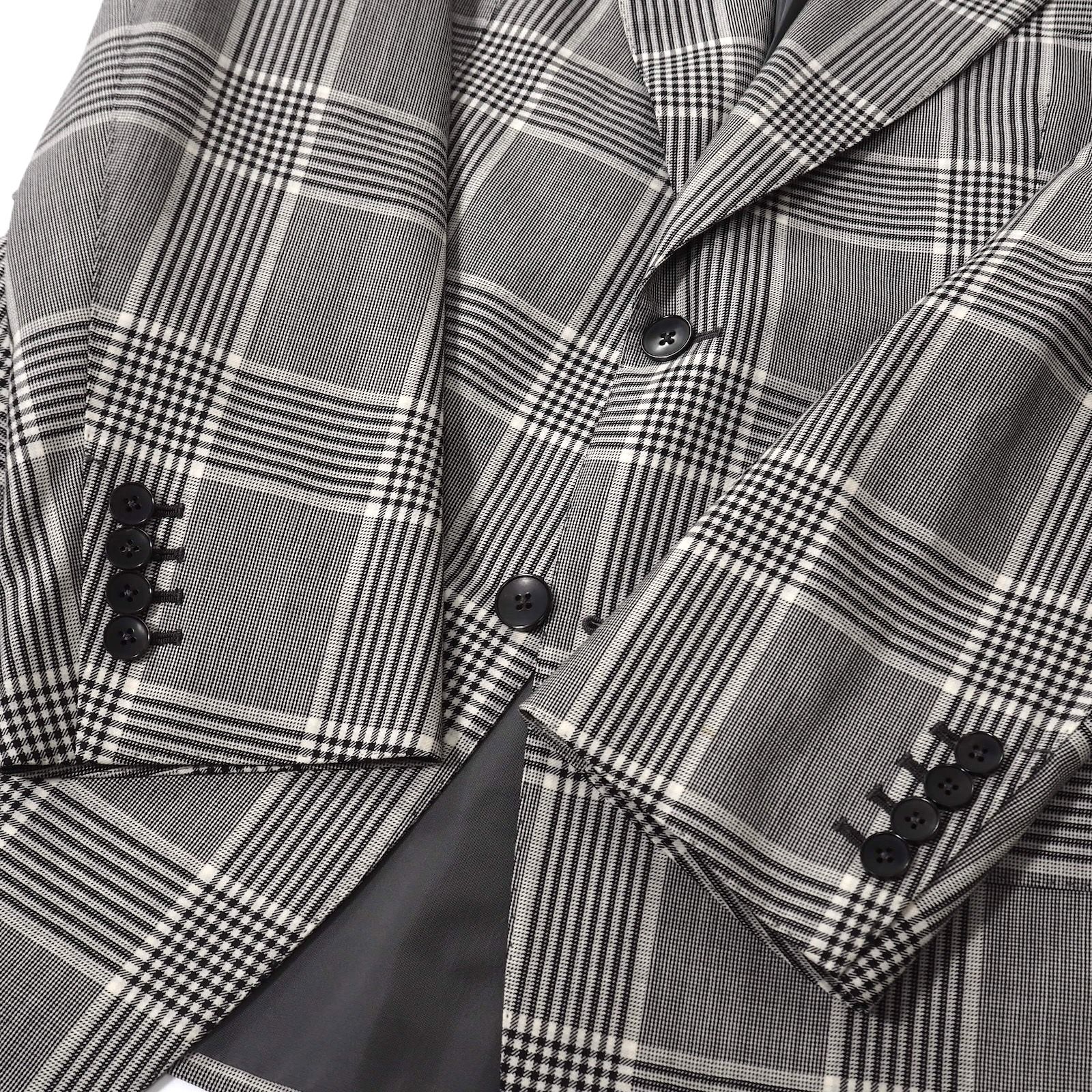 良品 トムフォード TOM FORD ウール カシミヤ ピークド チェック