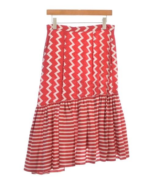 STELLA McCARTNEY ひざ丈スカート 赤x白x黒(総柄) 2318625L0034 STELLA McCARTNEY ひざ丈スカート レディース 【古着】【中古