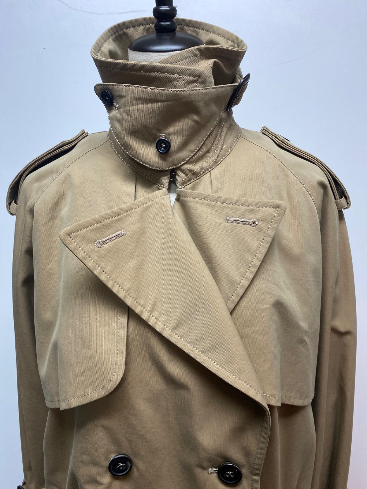 robélite - CO. ローベリテアンドシーオー 品 GIOVE Trench Coat オルメテックス 2WAY トレンチコート ベージュ ハリスツイード ライナー付き 芸能人 SIROKUMA-CORPORATION_COM