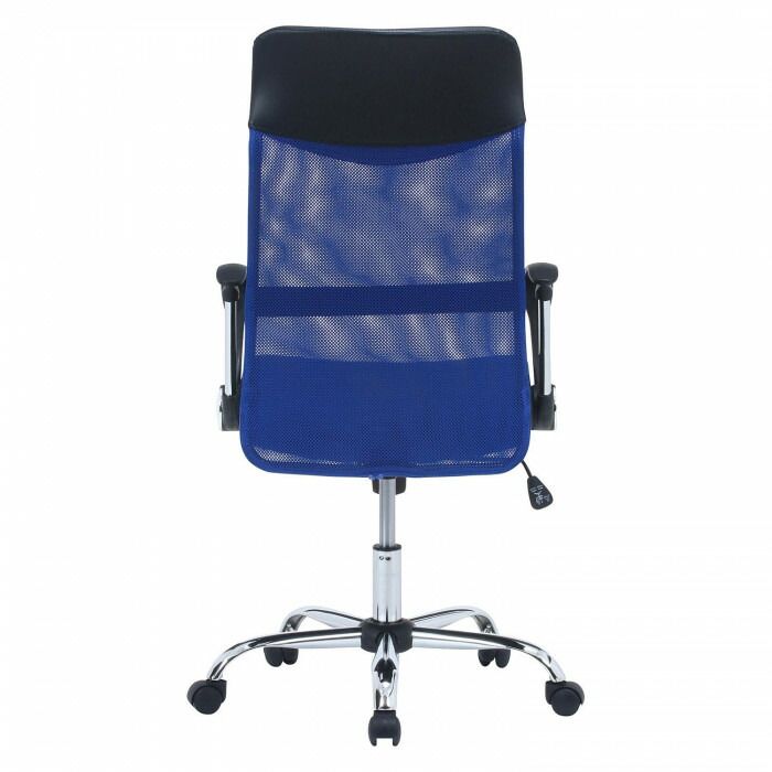 不二貿易 （C/D:90880） メッシュハイバックチェアー HF-98BL ブルー