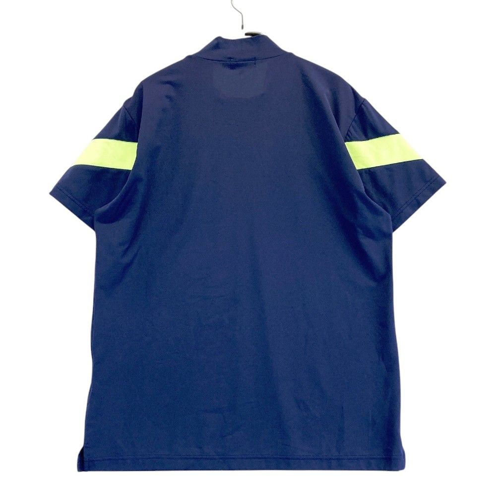 サイズ：3 DANCE WITH DRAGON ダンスウィズドラゴン D1-114323 ハイネック 半袖Tシャツ  ネイビー系 [240101446858] ゴルフウェア メンズ ストスト サイズ：3 DANCE WITH DRAGON ダンスウィズドラゴン D1-114323