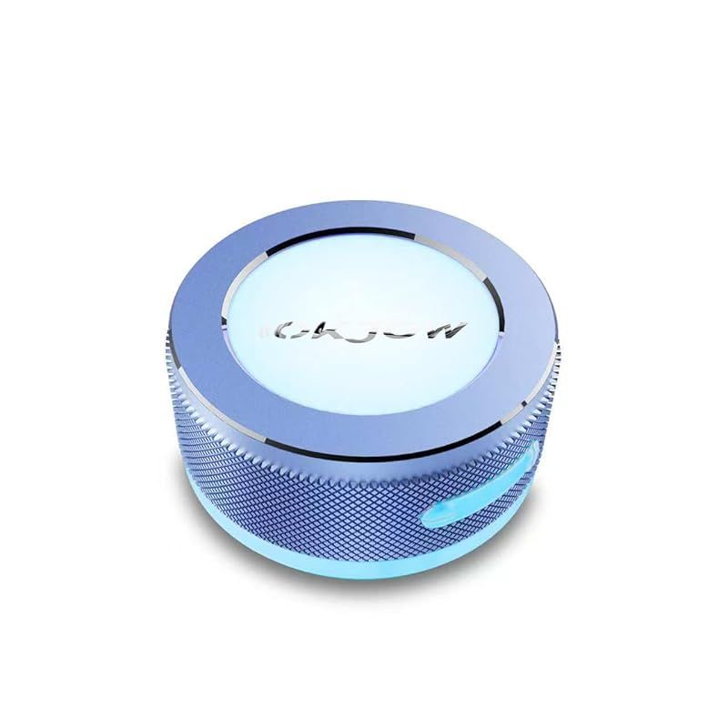 【新着商品】Okjew ブラックテクノロジーを用いたワイヤレススピーカーで究極のサウンド効果を体験-LED動的呼吸灯付きミニ骨伝導スピーカー、iPhone、iPad、サムスンGalaxyシリーズに対応 (ブルー)