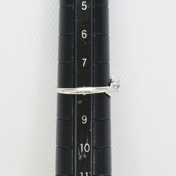 PT900 リング ring 指輪 8号 アクアマリン 総重量約2.5g - メルカリ
