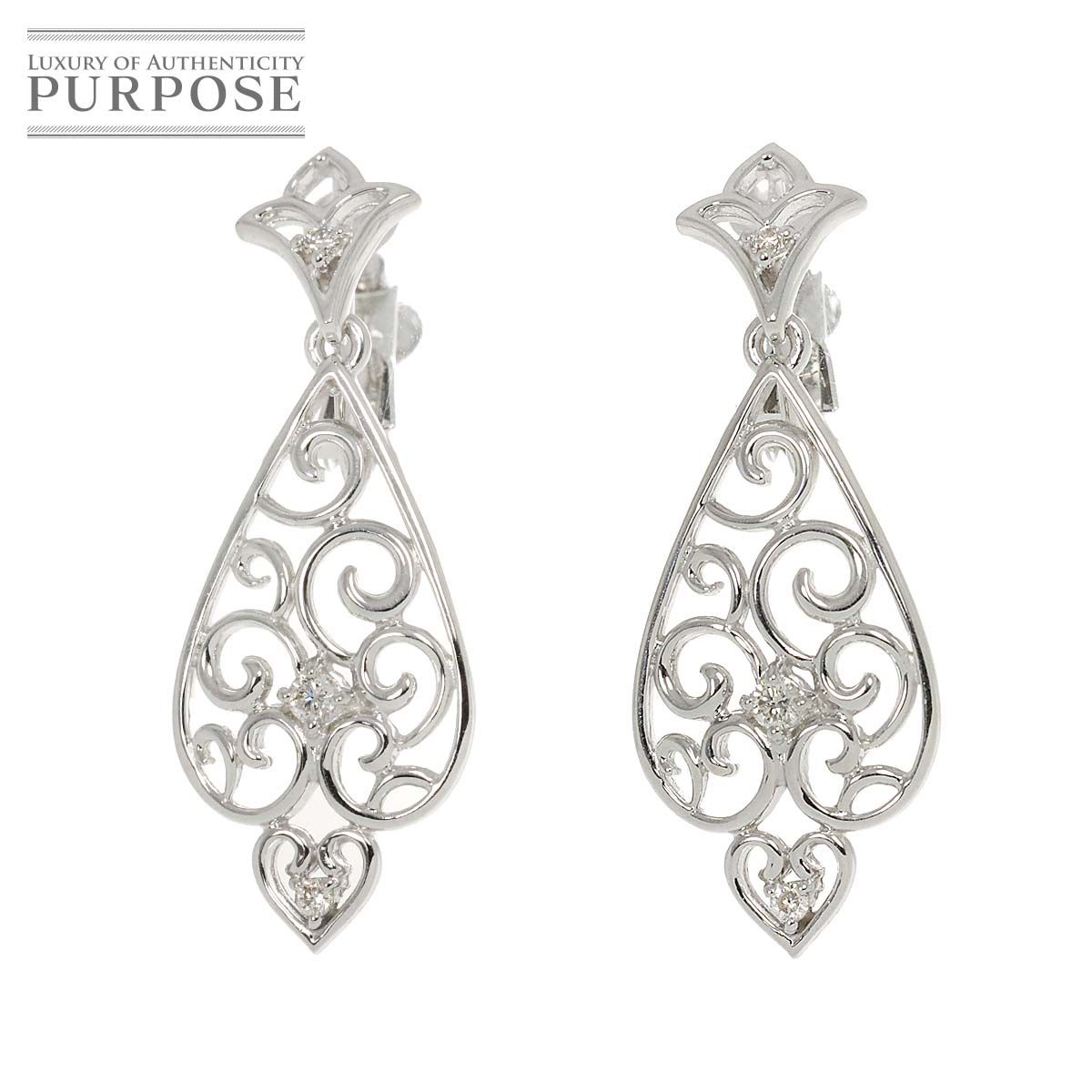 ダイヤ 0.05ct|0.05ct K18 WG イヤリング ホワイトゴールド 750 Diamond Earrings Clip-on Pierced 90277689