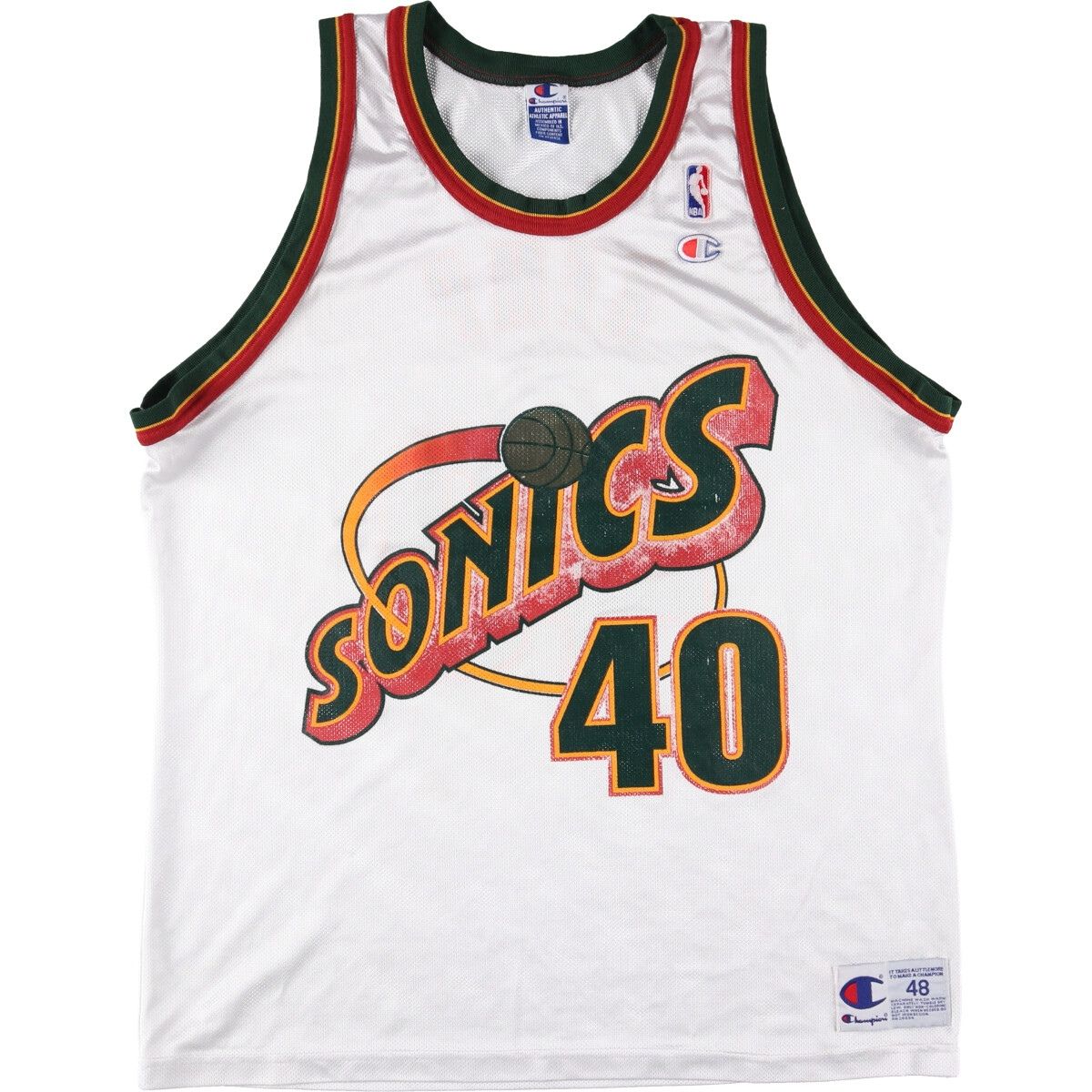チャンピオン製　シアトルソニックス Shawn Kemp 44ジャージー チャンピオン製 シアトルソニックス Shawn Kemp 44ジャージー Seattle
