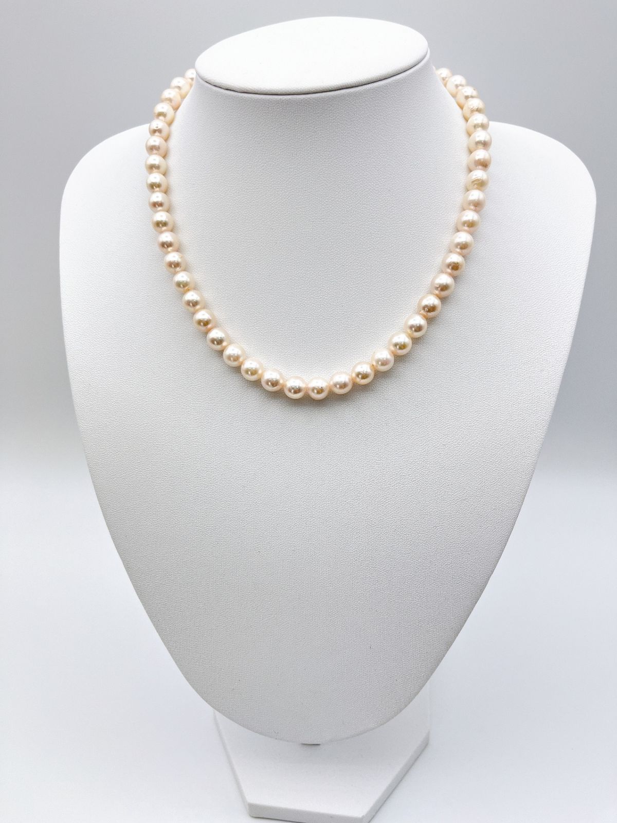 パールネックレス silver/シルバー刻印 ネックレス 真珠 ピンク