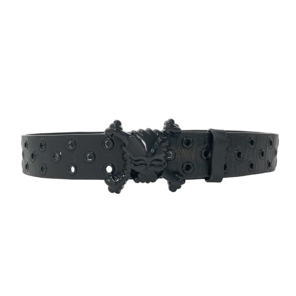 限定 OAKLEY LEATHER 3D SKULL BELT スカル バックル