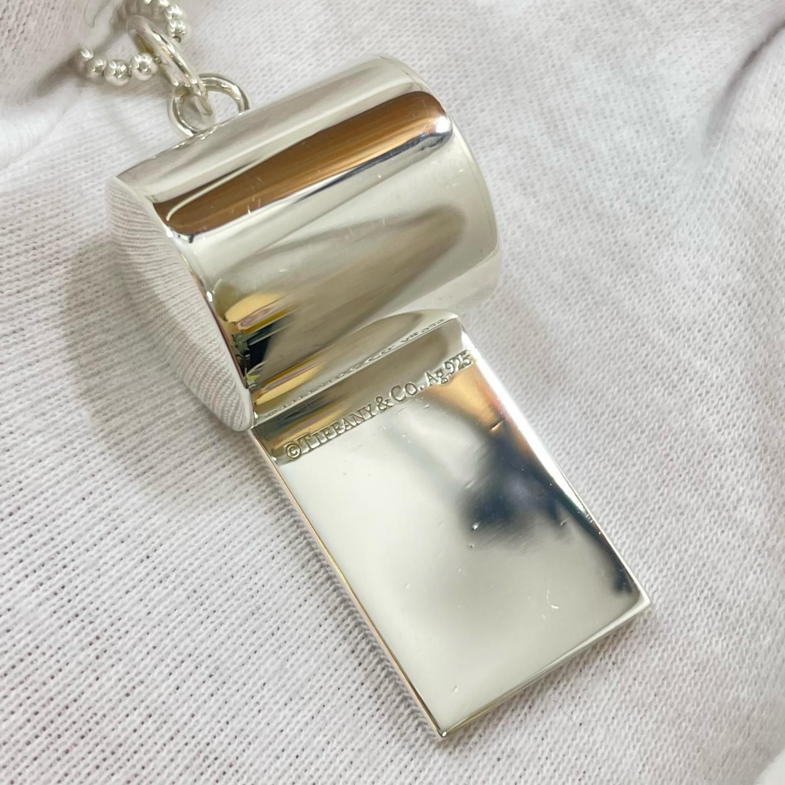 ティファニー　1837　シルバー　エナメル　ペンダント　ボールチェーンセット 中古】Tiffany&co | ティファニー 1837 ホイッスル ロングボール