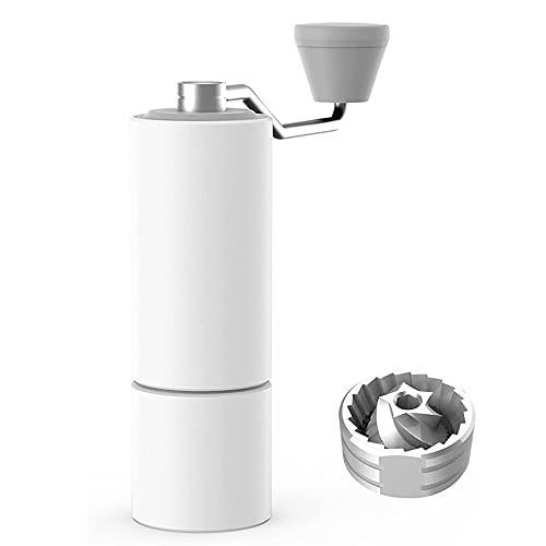 C2 White TIMEMORE コーヒーミル 手動 タイムモア C2 36段階粗さ調整可能 軽量 省力性 携帯 お手入れ簡単 ステンレス製コーヒーミル 白い (ブラシ付き)