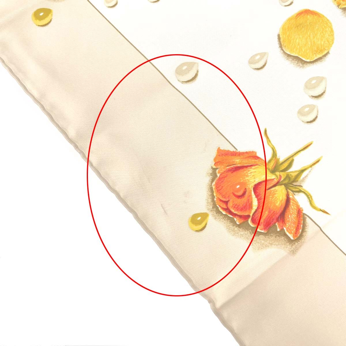HERMES エルメス スカーフ カレ90/LA ROSEE/薔薇の雫 シルク100