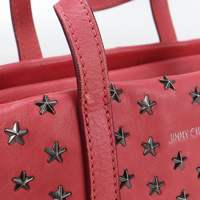 JIMMY CHOO ジミーチュウ 2WAY MINISARA トートバッグ レザー【中古