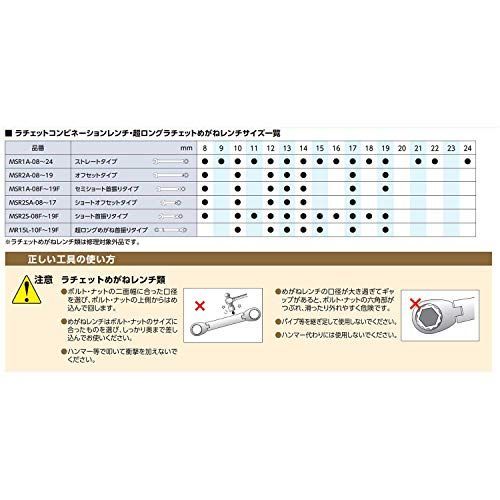 数量限定】京都機械工具(KTC) ラチェットめがねレンチ (両頭型首振り