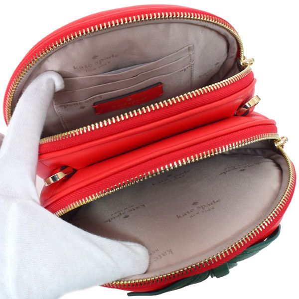 ケイトスペード バッグ katespade スムースレザー トマト ダブル