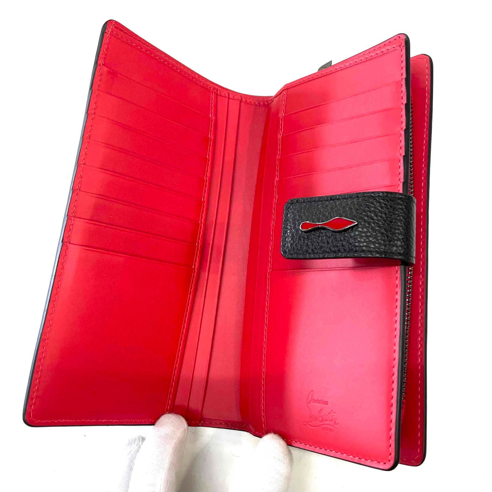 美品 Christian Louboutin クリスチャンルブタン PALOMA WALLET CALF 