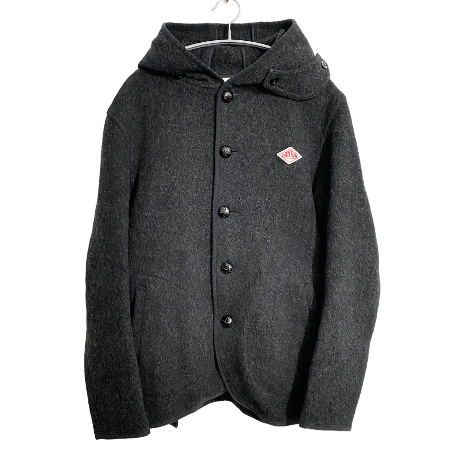 グレー ダントンコート DANTON MIDDLE DOWN HOODED COAT S BLACK