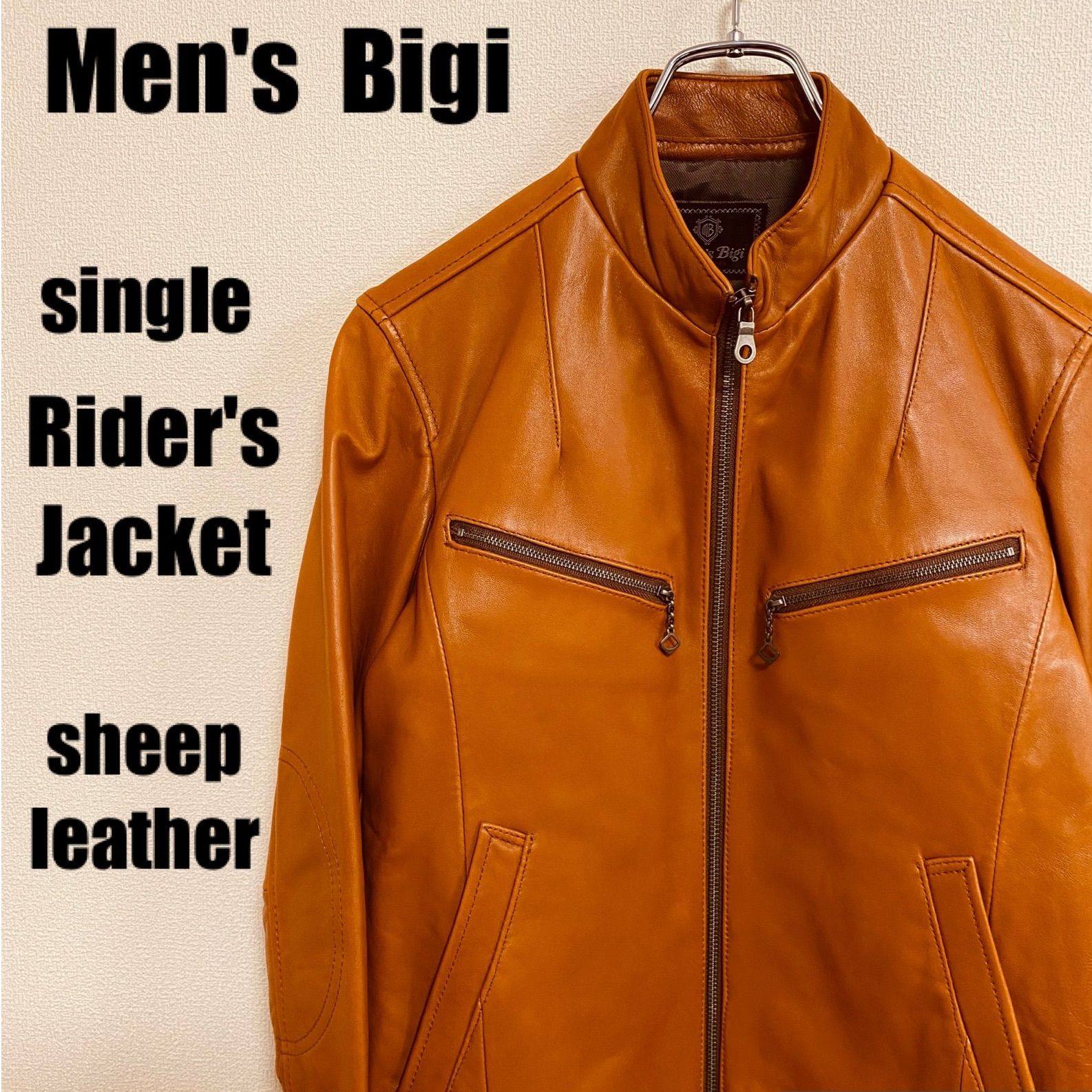 メンズビギ MEN'S BIG シングル ライダースジャケット single rider's