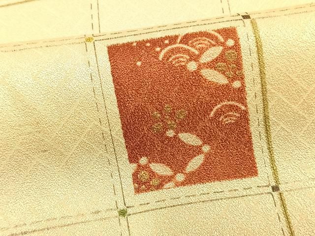 平和屋着物▽小紋　単衣　色紙花文　洗える着物　AAAW7567fy 平和屋着物▽上質な小紋 単衣 横段花文 正絹 逸品 CABF7742thの通販 by