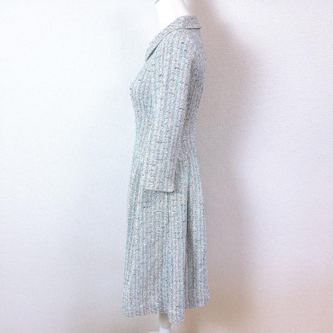 ゆったりツイードパステル Aラインワンピース